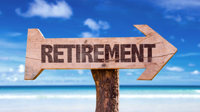 Sign that says retirement