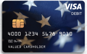 Front of EIP debit card