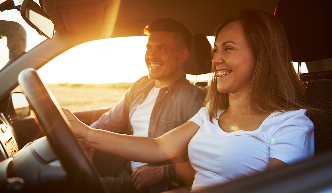 couple driving