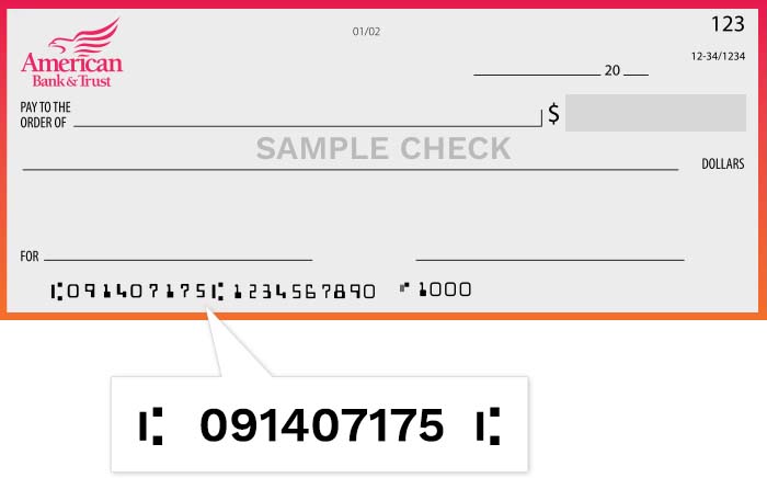 Updated Routing Number Check