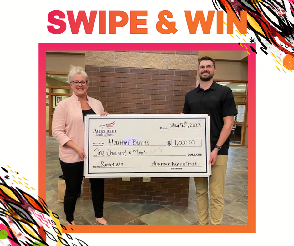 April Swipe & Win Winner