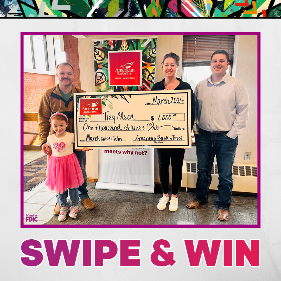 April Swipe & Win Winner