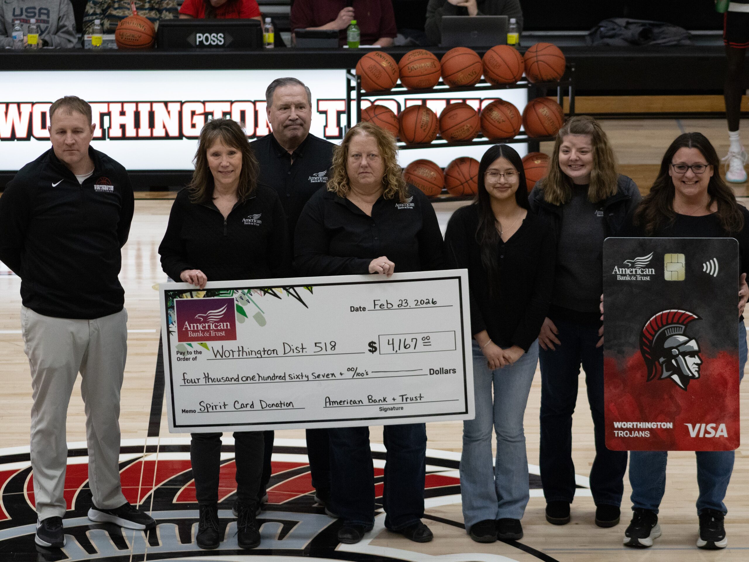 2026 Worthington Trojans Spirit Card Donation Photo